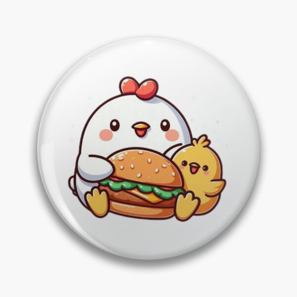 Item preview, chicken eating burger designed and sold by Eternalski.
