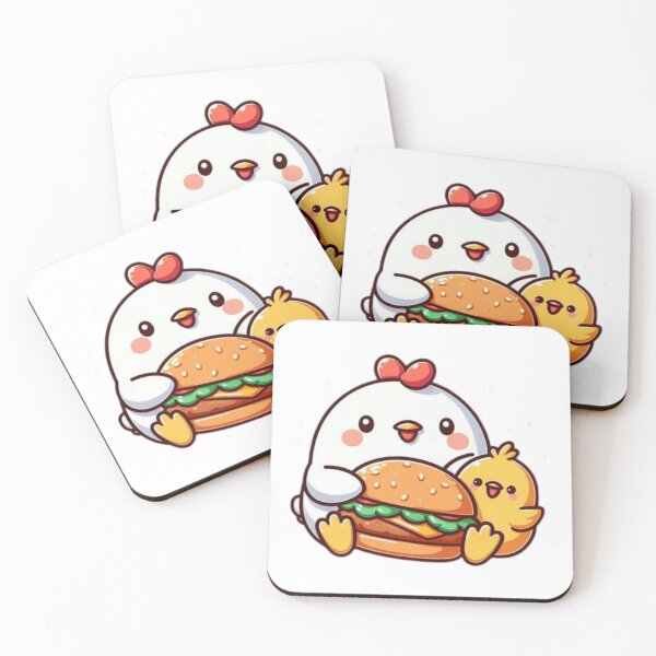 Item preview, chicken eating burger designed and sold by Eternalski.
