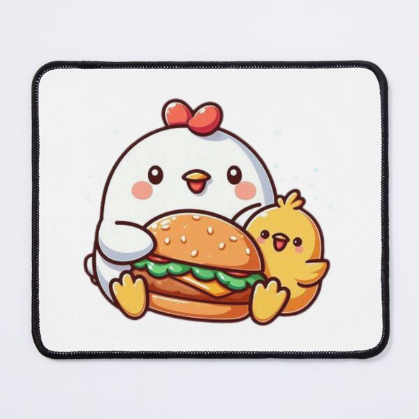 Item preview, chicken eating burger designed and sold by Eternalski.