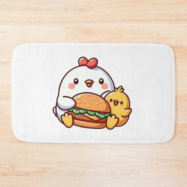 Item preview, chicken eating burger designed and sold by Eternalski.