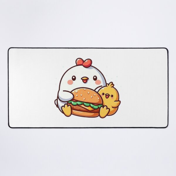 Item preview, chicken eating burger designed and sold by Eternalski.