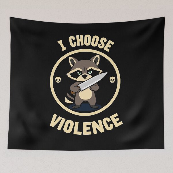 Item preview, Elijo la violencia Mapache gracioso designed and sold by svarupa.