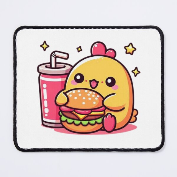 Item preview, chicken eating burger designed and sold by Eternalski.