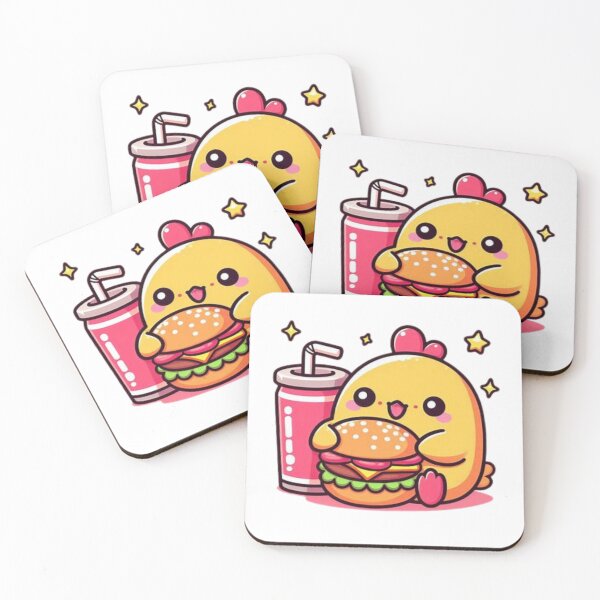 Item preview, chicken eating burger designed and sold by Eternalski.