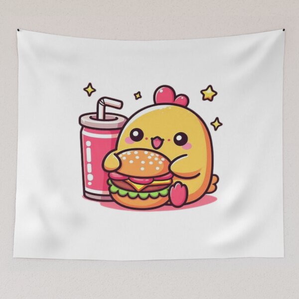 Item preview, chicken eating burger designed and sold by Eternalski.