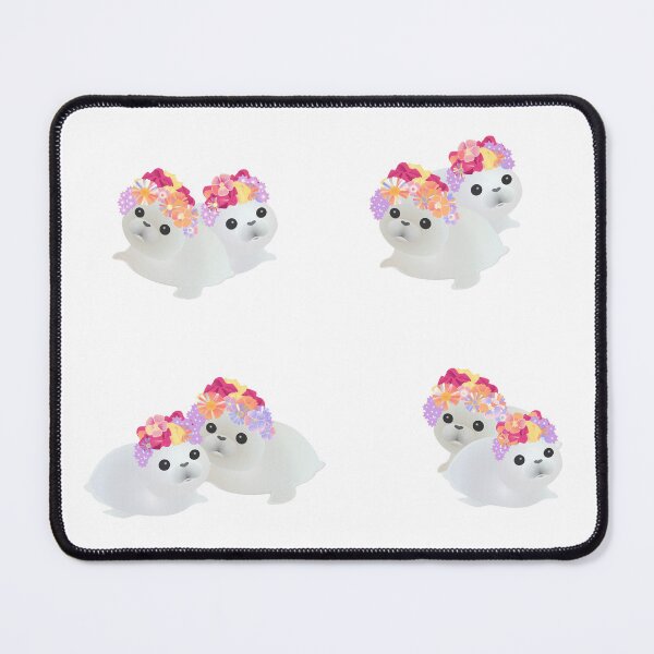 Item preview, seals cute seal with flowers designed and sold by MiraNomegusta.