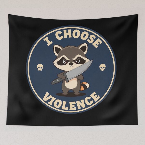 Item preview, Elijo la violencia Mapache gracioso designed and sold by svarupa.