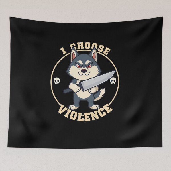 Item preview, I Choose Violence Funny Siberian Husky designed and sold by svarupa.