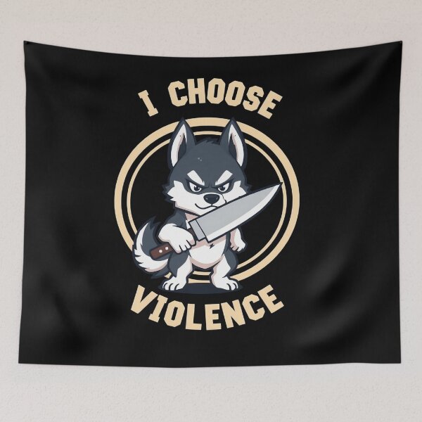 Item preview, I Choose Violence Funny Siberian Husky designed and sold by svarupa.