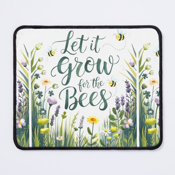 Item preview, No Mow May Let It Grow – Support Bees & Wildflowers designed and sold by BunBuntheDog-.