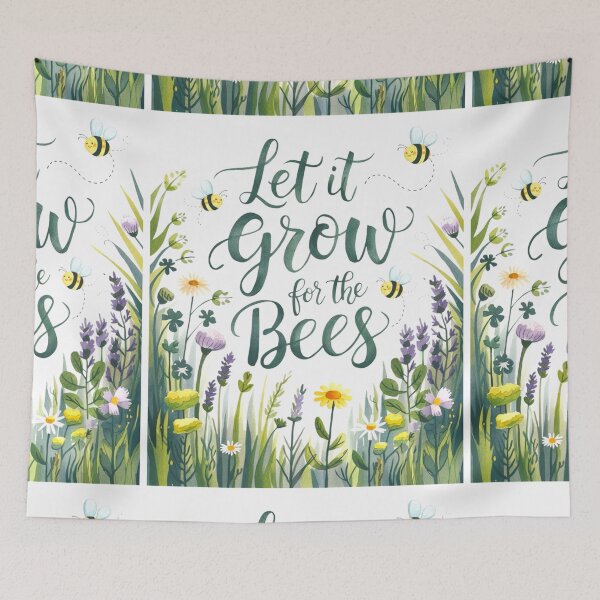 Item preview, No Mow May Let It Grow – Support Bees & Wildflowers designed and sold by BunBuntheDog-.