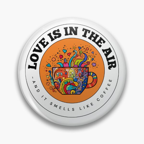 Item preview, Perfect Gift for Coffee Lover - Valentine Gift - Love is in the air - ORANGE designed and sold by MAKILIA.
