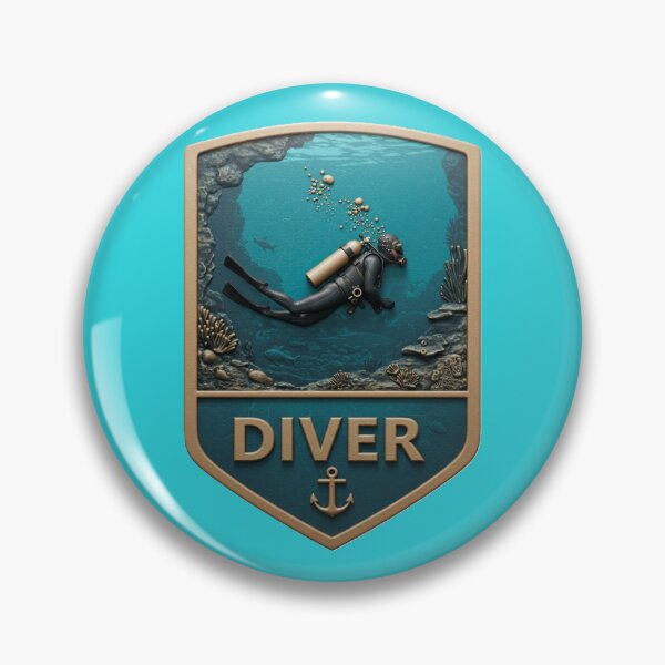 Item preview, Scuba Aqualungs Diver Badge designed and sold by WackyJacks.
