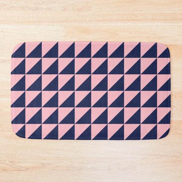 Item preview, Navy Blue and Coral Geometric Pattern Checkboard in Triangles designed and sold by OneThreeSix.