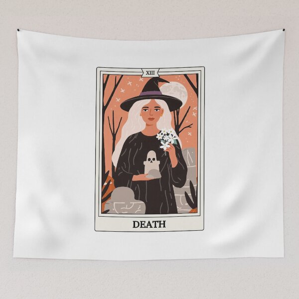 Item preview, Tarot Card - Death - Witches and Cats designed and sold by Shopatmarlow.