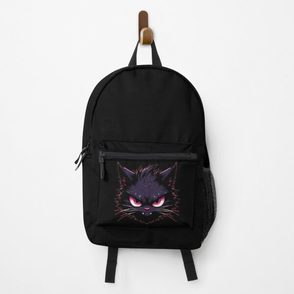 Vista previa del artículo con la obra «Anime de gato negro enojado», diseñado y vendido por TomFrontierArt.