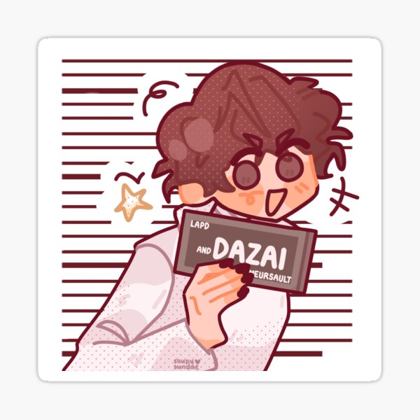 Vista previa del artículo con la obra «Meme de la foto policial de Dazai Osamu», diseñado y vendido por universaby.