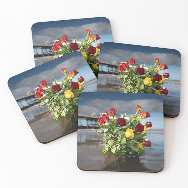 Item preview, mixed roses standing in front of Cromer pier Norfolk Uk designed and sold by RobWalkley.