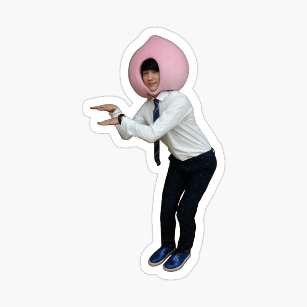 got7 jinyoung peach decal hardcover journal by aegyokings redbubble