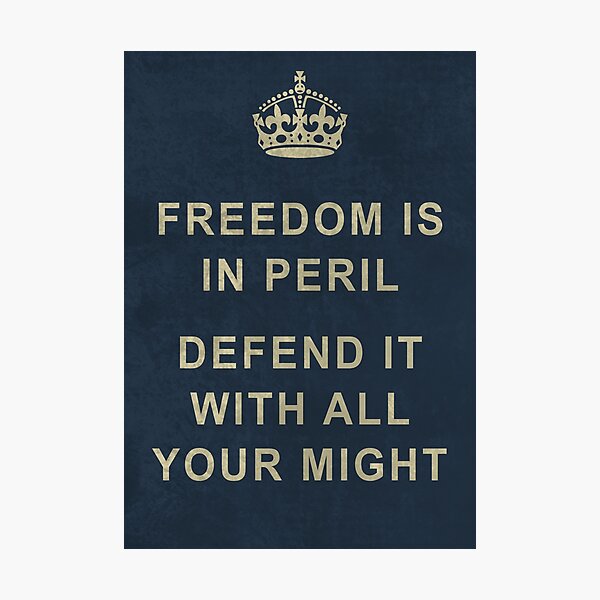 Aperçu de l'œuvre La liberté est en péril - Bleu créée et vendue par Strongleton.