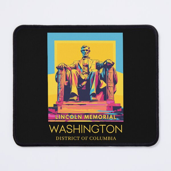 Artikelvorschau, Ein Pop-Art-Reisedruck des Lincoln Memorial – Washington – D.C. entworfen und verkauft von StudioRedKoala.