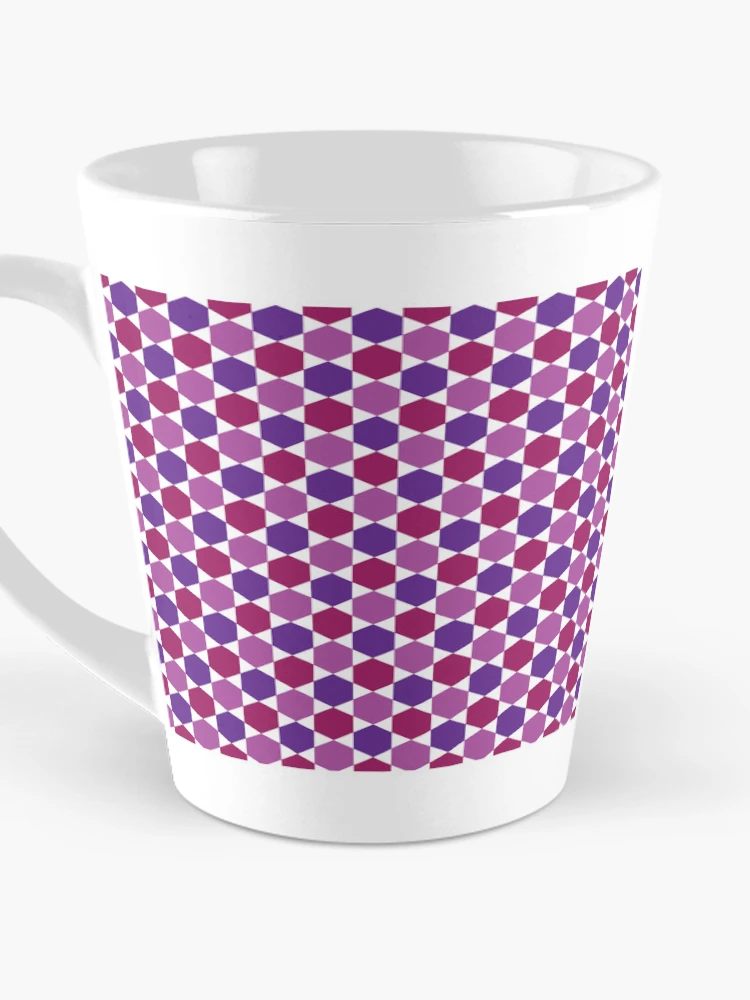 Thumbnail 3 of 4, Coffee Mug, Purple hexagonal pattern designed and sold by RuthB-Design.