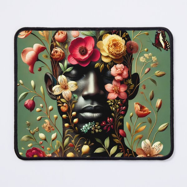 Item preview, Botanical Black Man portraiture designed and sold by EmeraldeaArt.
