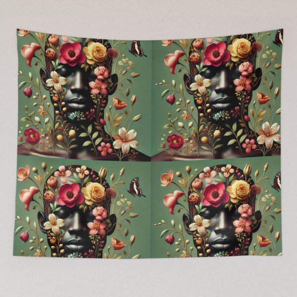 Item preview, Botanical Black Man portraiture designed and sold by EmeraldeaArt.