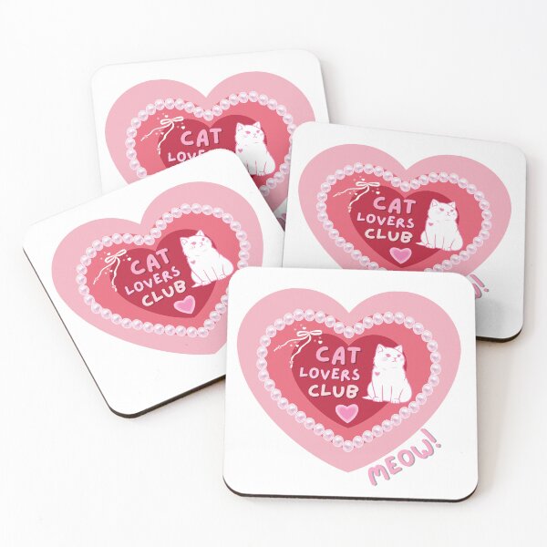 Item preview, Cat lovers club - Aesthetic heart designed and sold by ZerotwoStudio.