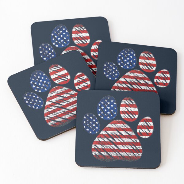 Item preview, American Flag with Dog and Cat Paw designed and sold by Zakrytos ★★★★★.