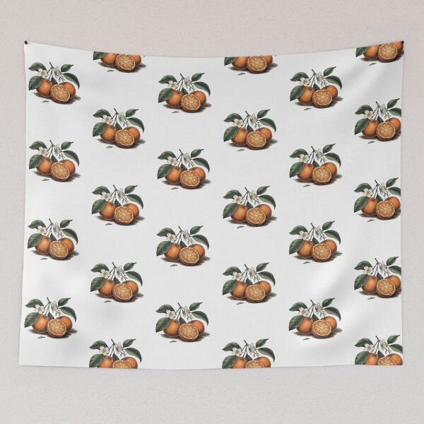 Item preview,  Modern Trendy Watercolor Orange Fruit and Orange Blossom designed and sold by SOUFIANE1991.