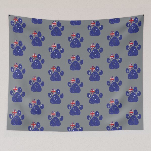 Item preview, Aussie Flag with Dog and Cat Paw designed and sold by Zakrytos ★★★★★.