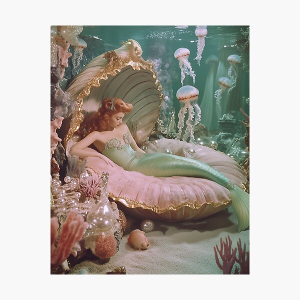 Item preview, Mermaid in her Mermaid Bed designed and sold by GlitterShooting.