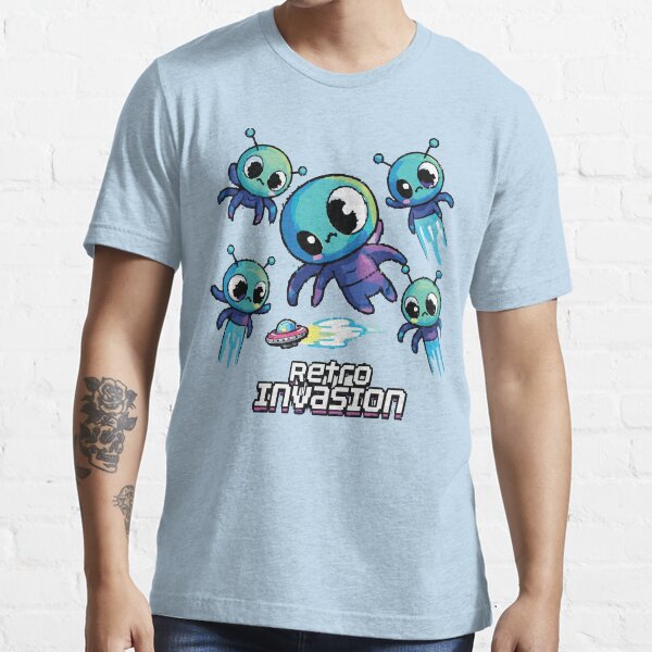 Item preview, Cartoon Space Invaders: Retro Invasion designed and sold by ClassicInkPress.