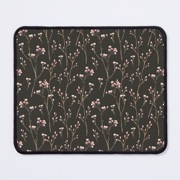 Item preview, Gypsophila flowers twig watercolor seamless pattern. Beige pink pastel coloured plant. Illustration designed and sold by BartolArt.