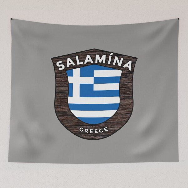Item preview, Salamína Greece Emblem Flag designed and sold by World Designs.