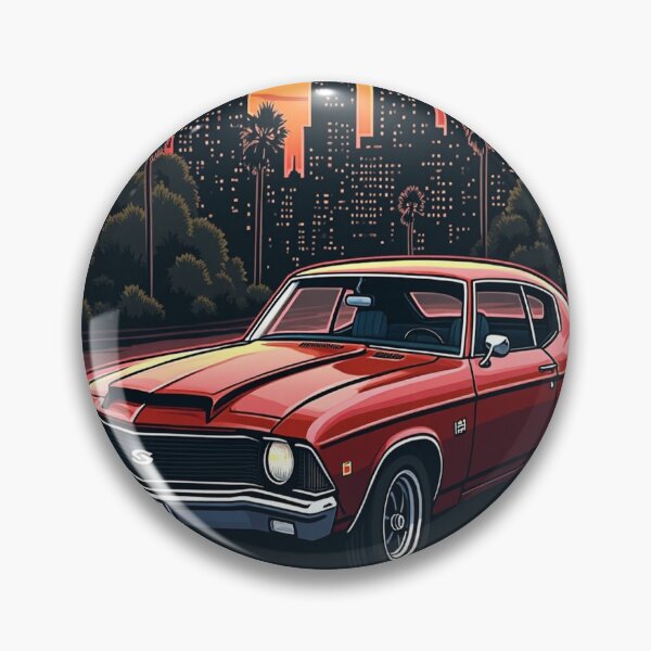 Aperçu de l'œuvre Illustration d'une voiture américaine classique de type muscle car créée et vendue par DripVada.