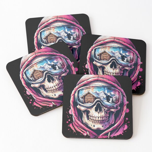 Item preview, Ski Skull Reflection | Retro Snowboarding Adventure designed and sold by Soulful Stash .