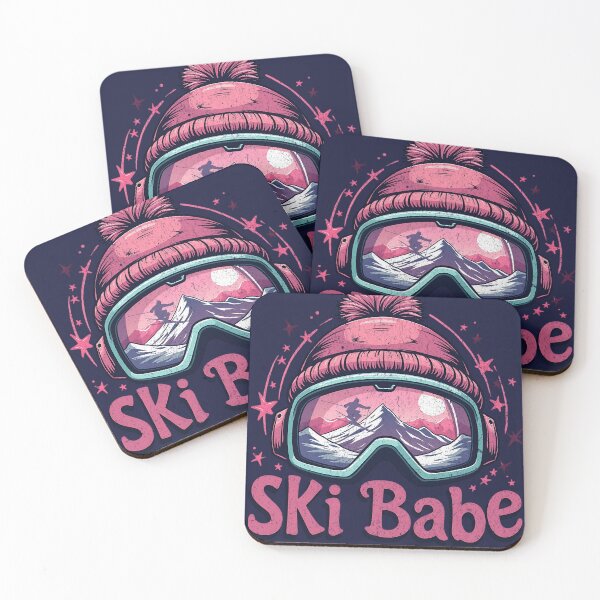 Item preview, Ski Babe | Retro Pink Skiing Adventure Vibes designed and sold by Soulful Stash .