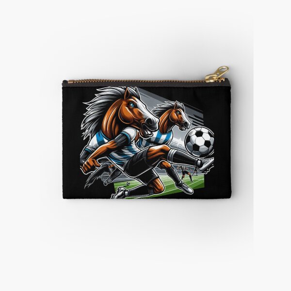 Item preview, Soccer Duel – Two Horses Competing on the Field designed and sold by TrilogyMerch.