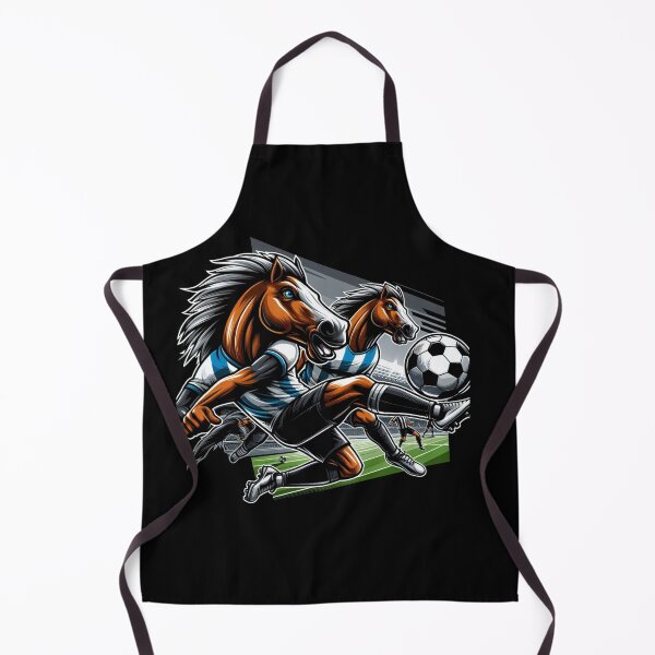 Item preview, Soccer Duel – Two Horses Competing on the Field designed and sold by TrilogyMerch.