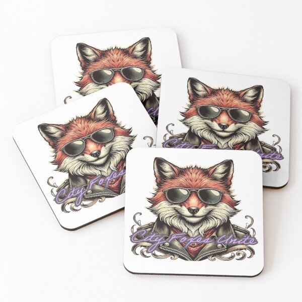 Artikelvorschau, Stadtfüchse vereint - Retro Urban Fox Design entworfen und verkauft von Nauert's.