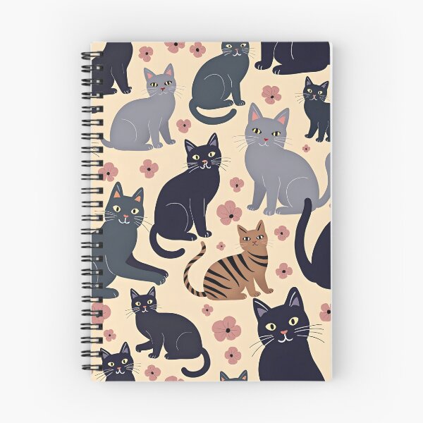 Item preview, Elegant Cat & Floral Pattern – Chic & Cozy Decor- Duvet Covers designed and sold by CelestialAllure.