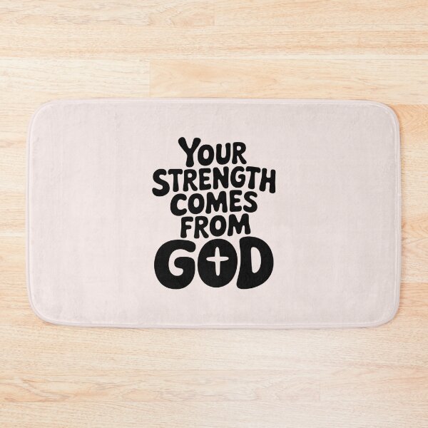 Item preview, Your Strength Comes From God | hope, and encouragement  Bible Verses Christian Faith Art designed and sold by  KnitLuv.