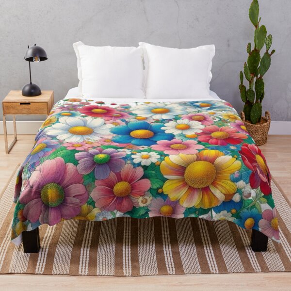 Item preview, Flowers, botanical, spring, floral pattern, cottagecore, japanese pop art designed and sold by Sugar Wisdom .
