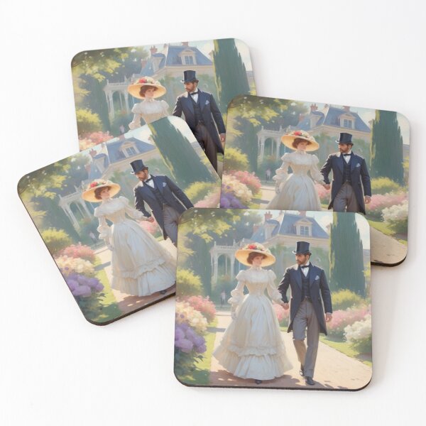 Item preview, Graceful Companions: Victorian Love in an Impressionist Garden designed and sold by BlareBlare.