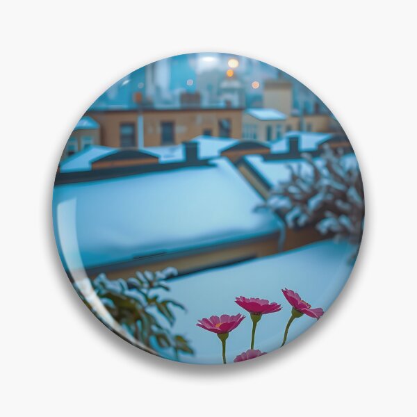 Item preview, Enchanted Pink Blooms In Frosty Night Sky designed and sold by PanoramaPrints.