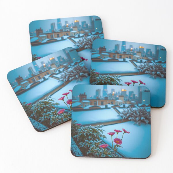 Item preview, Enchanted Pink Blooms In Frosty Night Sky designed and sold by PanoramaPrints.
