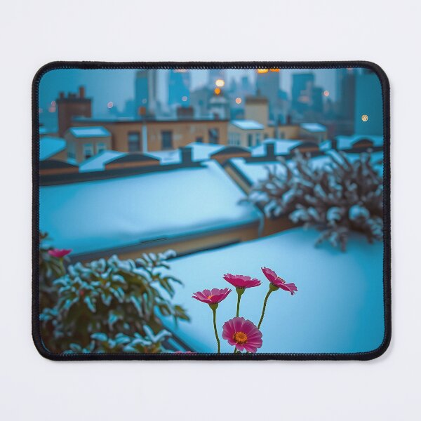 Item preview, Enchanted Pink Blooms In Frosty Night Sky designed and sold by PanoramaPrints.