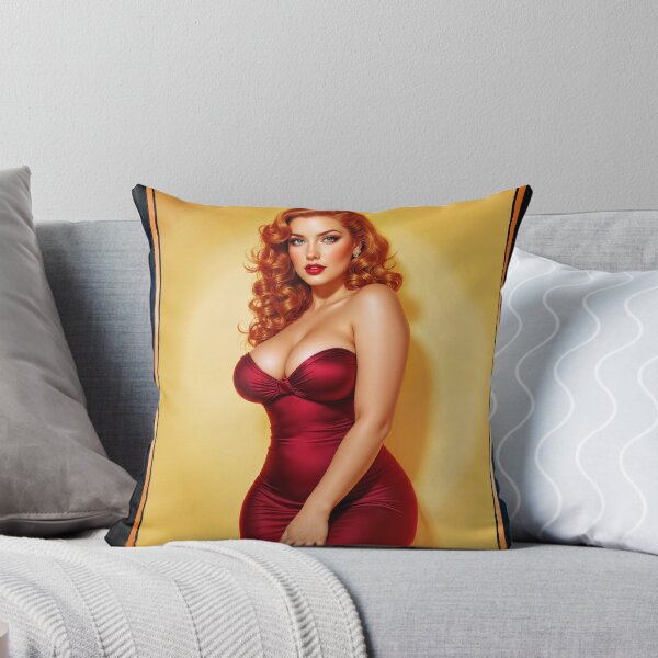 Item preview, Isabella Rosalie Moreau In A Stunning Velvet Red Dress With Fiery Red Curls Mesmorizing AI Concept Art by Xzendor7 designed and sold by Xzendor7 Digital Art Creations.
